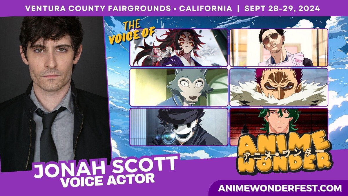 Jonah Scott - The Voice of Demon Slayer Kokushibo and Logoshi of Beastars  joins Anime Wonder Ventura, California