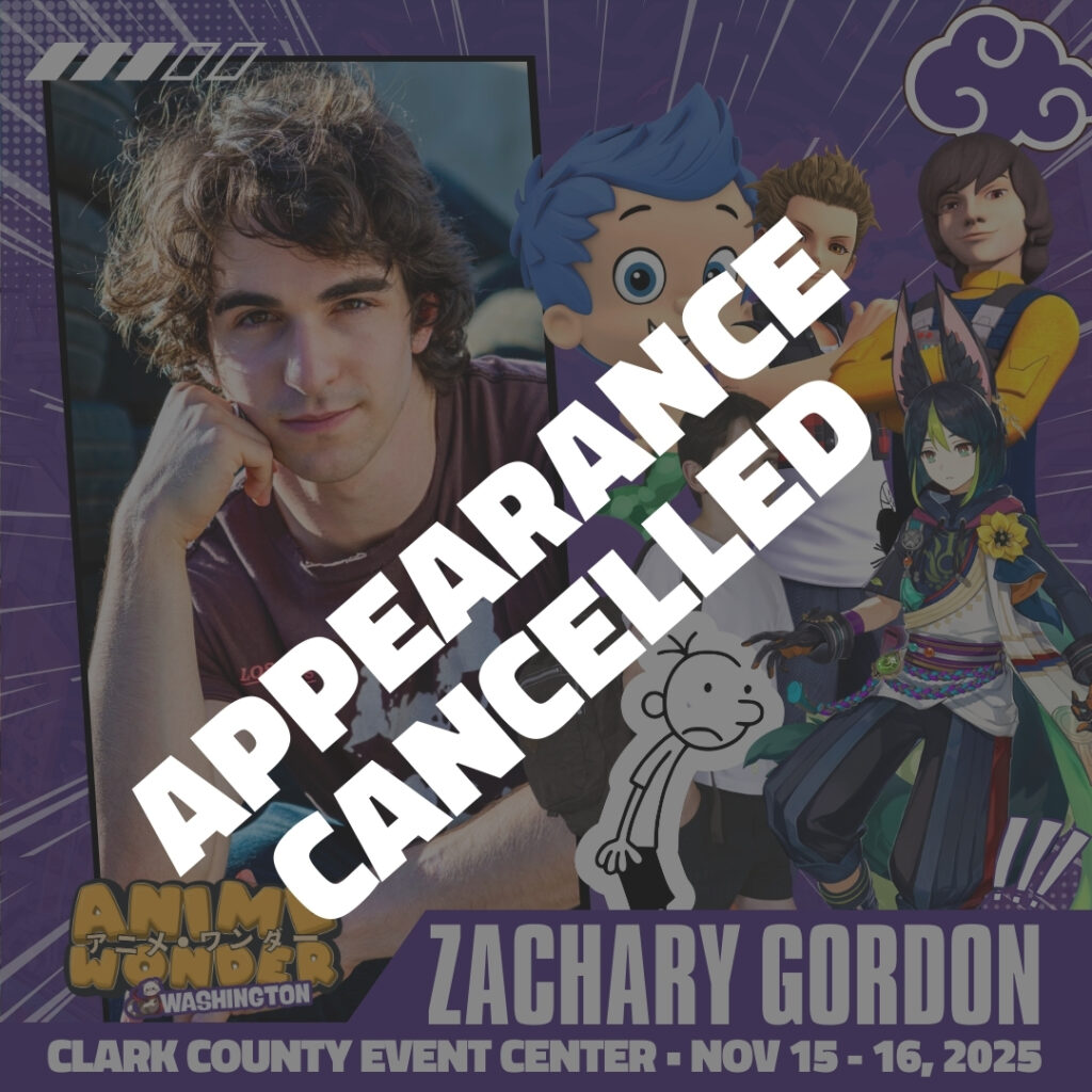 cancelled ridgefield washington Anime Wonder Zach Gordon large